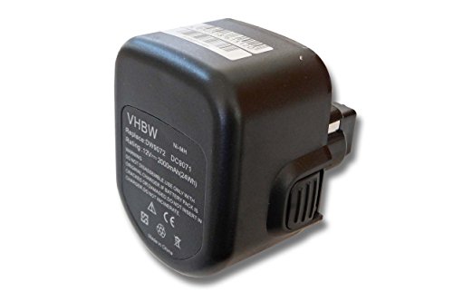 vhbw Batería adecuada para herramientas Rems 571510, 571513, R12 (2000mAh, 12V, Ni-MH)