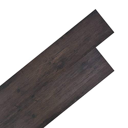 vidaXL 18x Lamina Suelo 5,26m² PVC 2mm Roble Gris Oscuro Baldosa Tarima Flotante