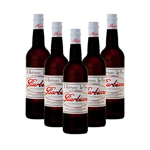 Vino Manzanilla Barbiana de 75 cl - D.O. Manzanilla Sanlucar - Bodegas Delgado Zuleta (Pack de 5 botellas)