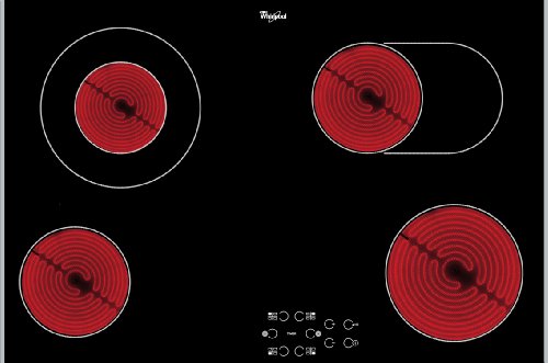 Whirlpool AKT 8360 LX Integrado Cerámico Negro hobs - Placa (Integrado, Cerámico, Cerámico, Negro, Tocar, Parte superior delantera)