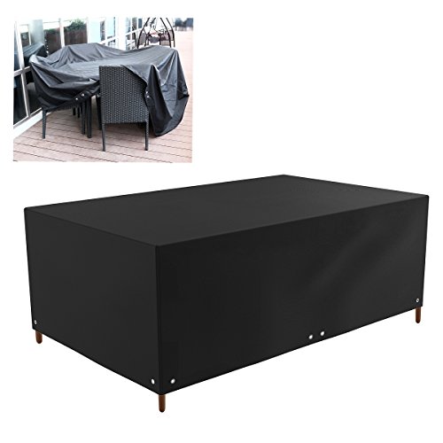 WINOMO Funda para Muebles de Jardín Impermeable Funda para Mesa para Mobiliario de Exterior Mesa (213x132x74cm)