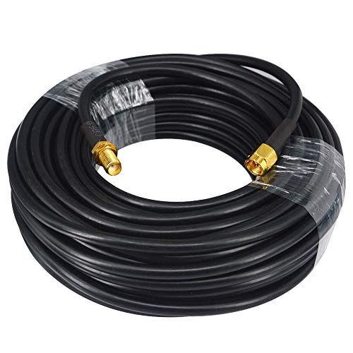 YILIANDUO SMA Cable SMA Macho a SMA Hembra Conector Cable de Antena WiFi Cable de 15 Metros 50 ohmios Cable coaxial RG58 de Baja pérdida para alimentador inalámbrico Pigtail Se Adapta al enrutador…