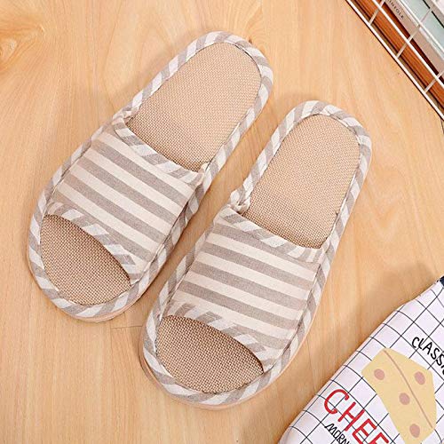 Zapatillas De Estar Dormitorio Chanclas De Lino Nuevas Mujeres Zapatos Planos De Piso Interior Primavera Otoño Zapatillas De Casa Zapatilla Femenina Comfortabl 40 Ricewhite Entrega Rápida Gratuita