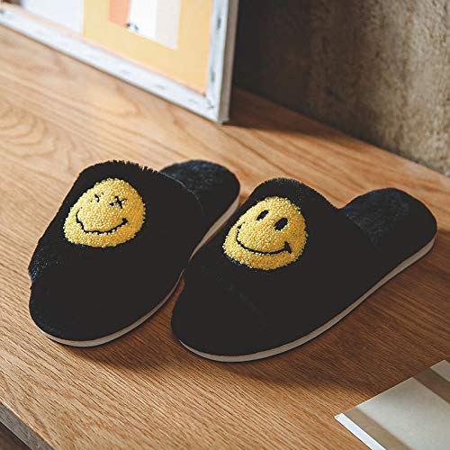 Zapatillas De Estar Dormitorio Zapatillas De Invierno para Mujer, Zapatillas De Casa, Dibujos Animados, Sonrisa, Antideslizantes, Cálidos, Zapatos De Piso para El Interior del Entrega Rápida Gratuita