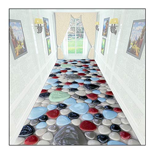 ZEMIN-Alfombras de Pasillo, Alfombra Separable para Pasillo, Alfombra Decorativa Lavable a Máquina Antideslizante para Sala de Baño, Fácil Mantenimiento (Color : A, Size : 1.0 mx7m)