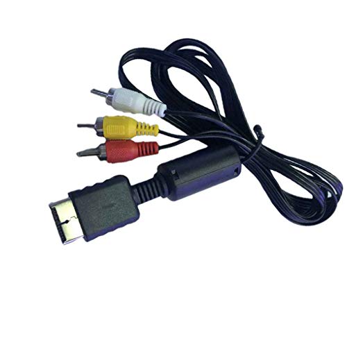 Zerama Reemplazo de 1,8 m de PVC AV Video Audio Cable para Playstation/PS 1/2/3 Juego de Cables de TV