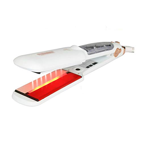 ZJHDX Plancha de Pelo de Vapor Profesional Plancha de Vapor de cerámica con calefacción por Infrarrojos Plancha Plana Steampod Salon 2 Pulgadas Plancha alisadora de Gran tamaño