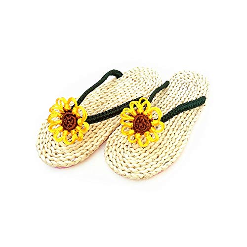 ZOBOLA Summer Mujer Zapatillas Talón Plano Tallona Plataforma Flip Flops Peep Toe Flower Playa Casual Playa Mujer Damas Zapatos Confort Baja Wedge Chunky Pisos Sandalias