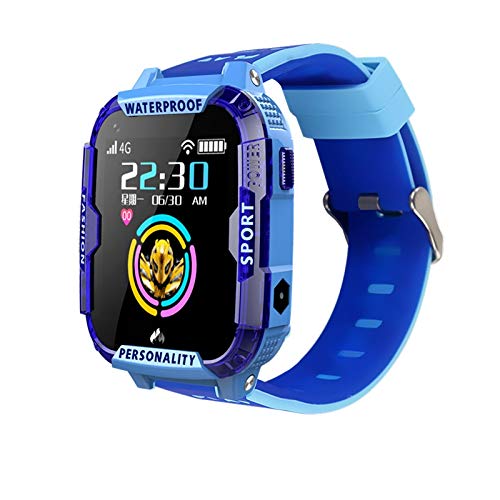 ZTYY Smart Watch 4G Android Kids GPS Global Version SIM WiFi Pulsera Teléfono Niños Digital Connected Watch iOS Francés en un imán (Color : Russian Blue, Size : Use in European)