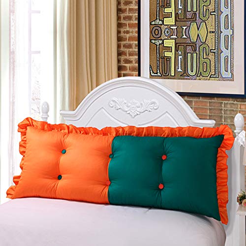 100% Almohada, Colchón Coreano, Cabecero De Cama, Cabecera/Sofá,Orange+green-1.75M