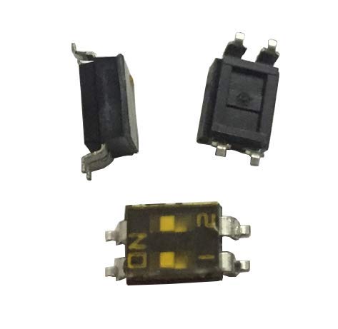 5 piezas Alemania Siemens A-DIL-F027-SM SMD 2.54 Pitch DIP Switch 2-bit Piano Key Type Flat Toggle Coding