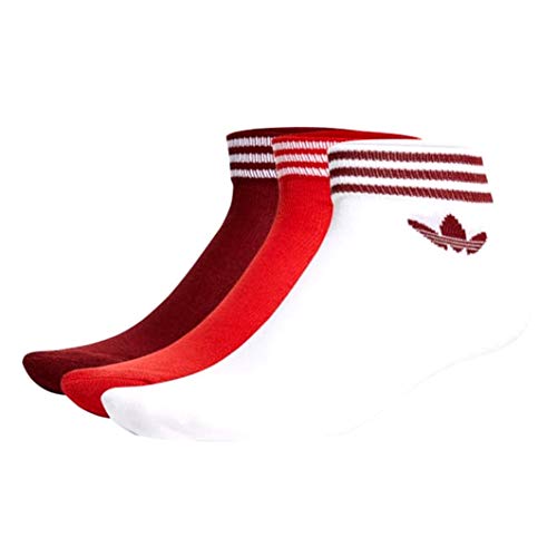 adidas TREF ANK SCK HC Ankle Socks, White/Collegiate Burgundy, 3942 Men