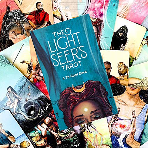 Baraja Tarot,The Light Seer's Tarot Deck 78 Cartas,Tarot Cartas,Tarjeta de Adivinación,Juego de Cartas,Prueba de Destino(Idioma en Inglés)