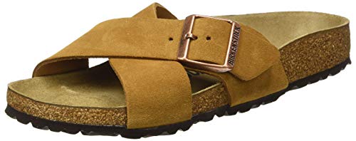 Birkenstock Mules Siena Cuir Suede Mink, Sandalia para Mujer, 36 EU