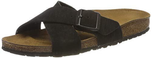 Birkenstock Mules Siena Cuir Suede Noir, Sandalia para Mujer, 40 EU