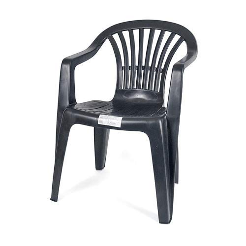 CABLEPELADO Silla plastico apilable (Negro)