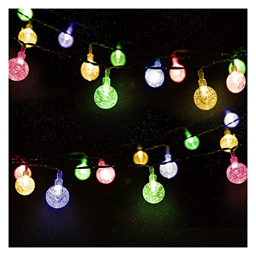 Cadena de Luces, Mr.Twinklelight 4.5M 30 LED Solar Bola de Cristal Luz Decorativa para Jardín, Terraza, Boda, Árbol de Navidad, Fiesta, Patio, Multicolor