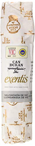 Can Duran - Salchichón de Vic con Identificación Geográfica Protegida (IGP) - Embutido Exentis | 2 x 300 gr (600 gr)