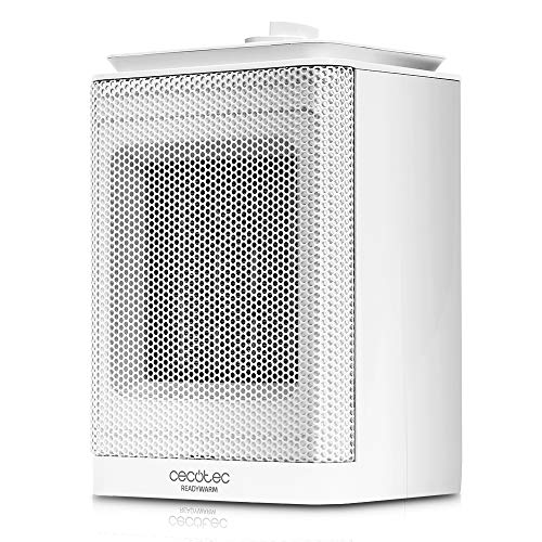 Cecotec Calefactor Baño Cerámico Ready Warm 6150 Ceramic Rotate Style. Oscilante, 1500 W, Termostato Regulable, 3 Modos, Protección sobrecalentamiento y antivuelco, Silencioso, 25m2