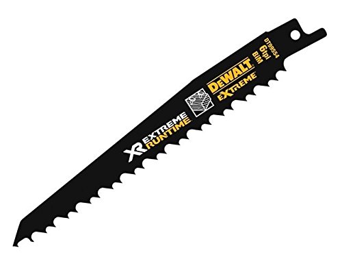 Dewalt DT99554-QZ DT99554-QZ-Hoja de Sierra Sable Bi-metal XR EXTREME RUNTIME Longuitud:152mm, paso del diente 6mm madera con clavos, 0 W, 0 V, 152 mm/Holzmaterialien, Set de 5 Piezas