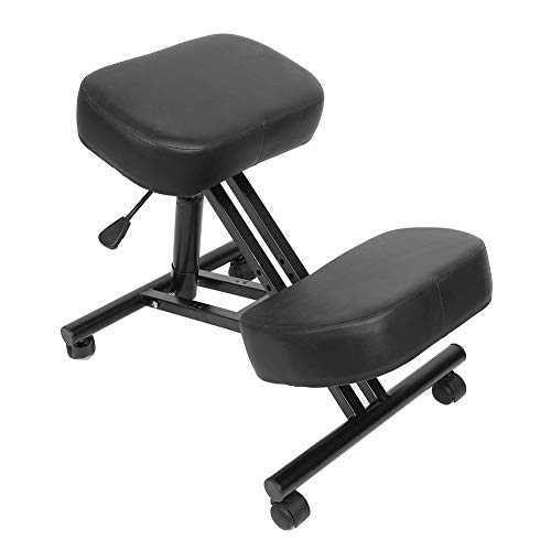 Dioche Silla para la rodilla, silla para ordenador, taburete para rodillas, silla ergonómica neumática, para el hogar, taburete ajustable para corregir la postura corporal