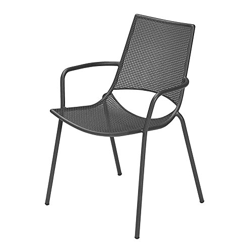 Emu - Sillón apilable de hierro envejecido para bar, decoración exterior e interior de la casa