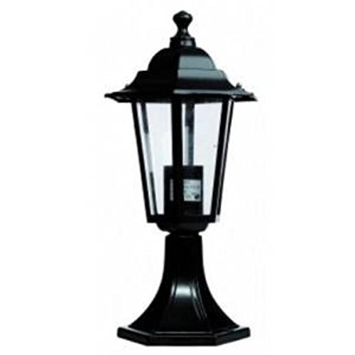 Evila - Farol jardin aluminio sobremuro e27 60w blanco