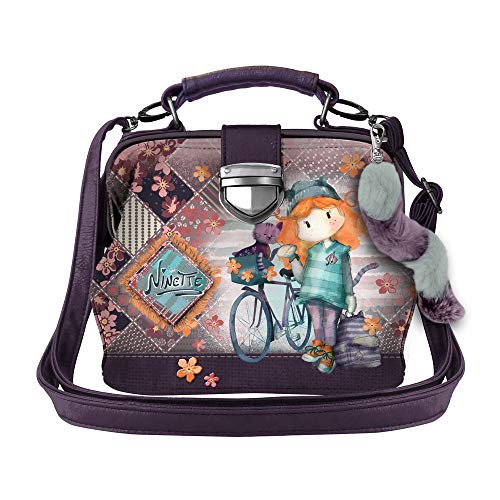 Forever Ninette Forever Ninette Bicycle-Sac à Bandoulière Doctor Bolso Bandolera 20 Centimeters Multicolor (Multicolour)