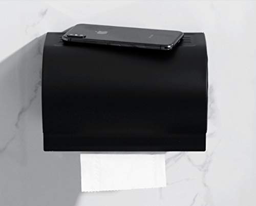 FREEDROM Estuche De Papel Higiénico Nórdico Porta Rollos Caja De Papel Higiénico Colgar En La Pared Negro Estante De Toalla De Papel Resistente Al Agua Ponche Gratis