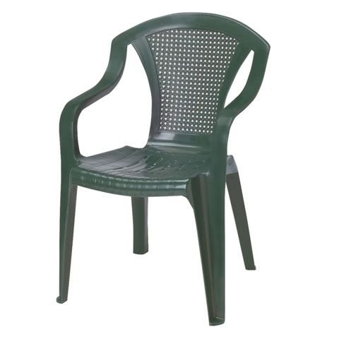 Garden Life 8106V Monobloc con Respaldo bajo, Verde, 42x45x79.5 cm