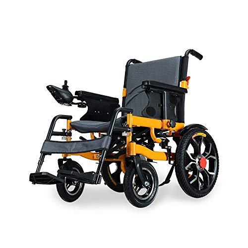 GJJSZ Plegable Power Compact Mobility Silla de Ruedas, Silla de Ruedas eléctrica Ligera Scooter médico portátil