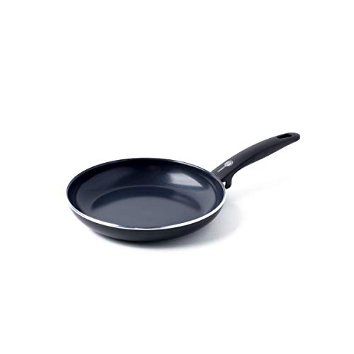 GreenPan Sartén Antiadherente de Aluminio con Revestimiento de Cerámica, Apta para Todo Tipo de Cocinas, Inducción, Horno y Lavavajillas, 20 cm, Negra