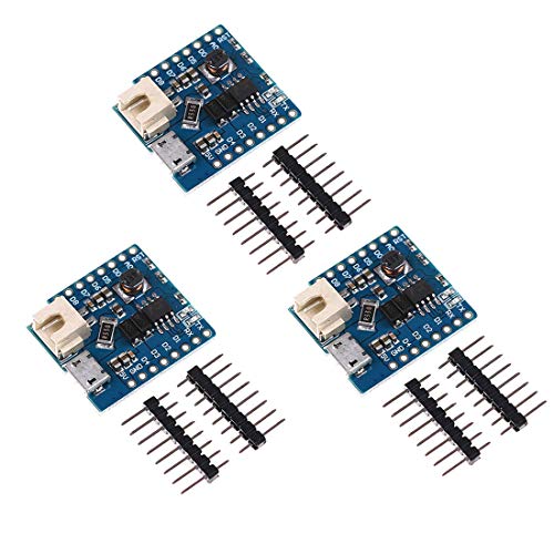 HiLetgo 3pcs WeMos D1 Mini Single Lithium Battery Charging Board D1 Lithium Boost Shield