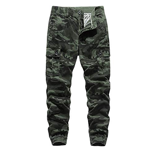 HYKJ Pantalón Chino Tipo Jogger Cargo para Hombre con Estiramiento