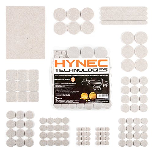 Hynec Almohadillas de Fieltro Adhesivo Premium para Muebles Set de Tamaño Medio Diferentes Formas Protector de Suelo Autoadhesivo