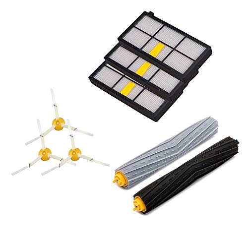 iAmoy Kit de cepillos de filtros Compatible with Robot Roomba series 800 y 900 980 966 960 865 870 875 876 kit de recambio