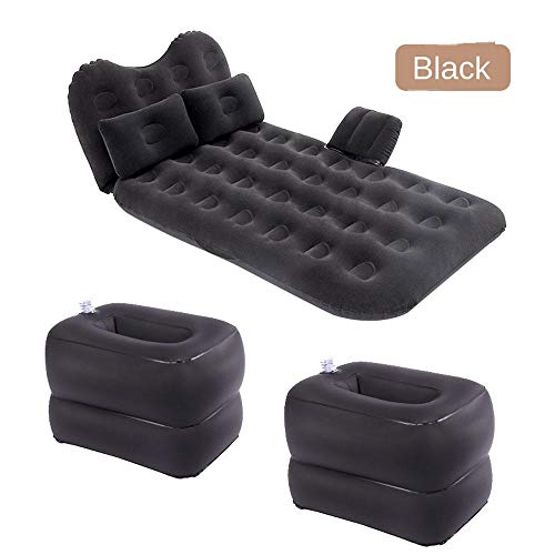 Implicitw Cama de Viaje de Doble Velocidad de Dibujos Animados SUV Coche Engrosado Camping Camping Almuerzo al Aire Libre-Nido de Abeja Negro