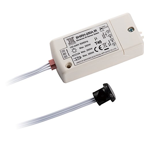 Interruptor infrarrojo del sensor BHIRH-250A voltaje dual 100-240V luces inteligentes interruptor de detección de movimiento 5-10cm usado fuera del gabinete,trabajando a mano que se movía,Max.70W LED