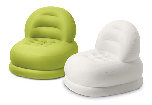 Intex- Sillón Hinchable 88x99x76, Solido, Colores aleatorios, 50 x 75 cm (68592.0)