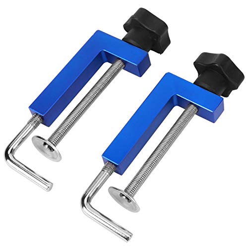 Jeanoko Blue Woodworking Anti-Rust 2Pcs 4 Inch G-Clamp Abrazaderas Ajustables para Vallas Clip de fijación para proyectos de Muebles