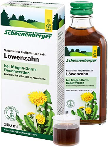 Jugo de diente de leÃ³n 200 mililitros schoenenberger sin gluten