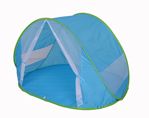 Kiddus Tienda Carpa Refugio de Playa. 100% Proteccion Rayos UV, Pop up automontable y Plegable. Paravientos. Tela Muy Ligera, Ideal para Proteger del Sol niños y Bebés (Tienda Mosquitera)