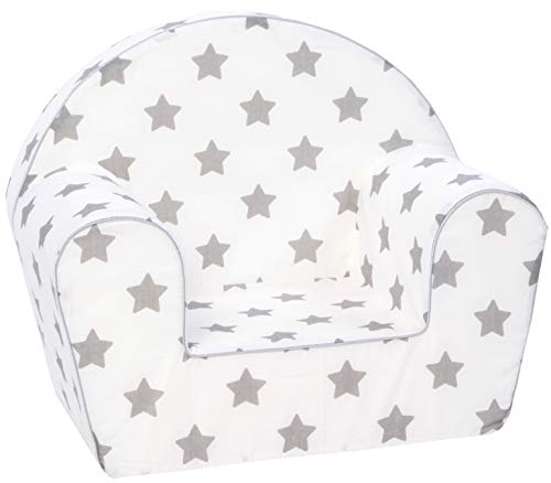 KNORRTOYS.COM Knorrtoys 68344-Kindersessel-Stars Grey Sillón Infantil, Gris Estrellas