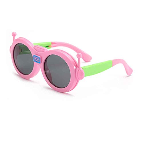 L-SLWI Moda Gafas De Sol Polarizadas Robot De Dibujos Animados De Los Niños Doblado Gafas De Sol para Niños,Rosado