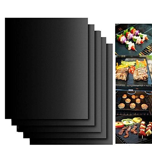 LACKINGONE Reusable Baking Mat BBQ Cooking Mat Black Reusable Nonstick Sheet Oven Tray New