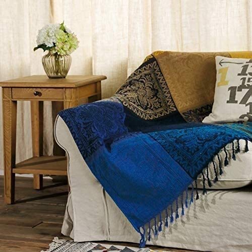 LQXZJ Manta de Invierno Sofá de la Manta, Manta línea Retro Aire Acondicionado Manta del sofá de la Toalla, Decorativo sofá de Chenilla Manta (Color : 1, Size : 150cm*190cm)