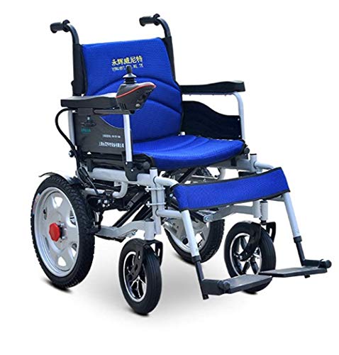 L.TSA Silla de Ruedas de Ayuda de Movilidad compacta Plegable Plegable, Silla de Ruedas eléctrica Ligera y Plegable, Silla de Ruedas motorizada, Silla de Ruedas Potente con Doble Motor