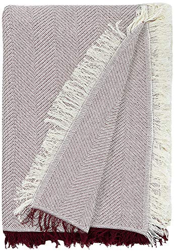 Martina Home Espiga - Foulard Multiusos, Crudo Granate, 230 x 260 cm