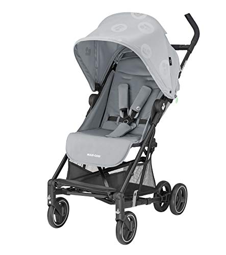 Maxi-Cosi Mara Cochecito de 0 meses a 22 kg, plegable y ligero 6.7 kg, reclinable con posición para dormir, plegado compacto, color brave grey