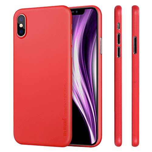 memumi Funda para iPhone X, Ultra Slim Anti-Rasguño y Resistente Huellas Dactilares Totalmente Protectora Caso de Plástico Duro Cover Case [Slim Series]